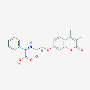 molecular formula C22H21NO6 B264384 ({2-[(3,4-dimethyl-2-oxo-2H-chromen-7-yl)oxy]propanoyl}amino)(phenyl)acetic acid 