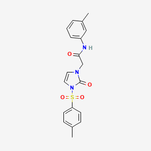 N-(3-methylphenyl)-2-[3-(4-methylphenyl)sulfonyl-2-oxoimidazol-1-yl]acetamide