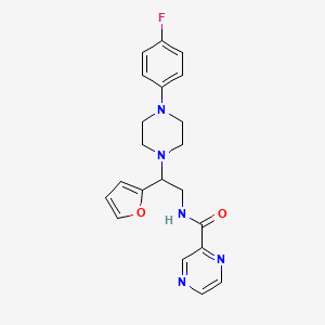 N-(2-(4-(4-fluorophenyl)piperazin-1-yl)-2-(furan-2-yl)ethyl)pyrazine-2-carboxamide