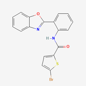 molecular formula C18H11BrN2O2S B2643846 N-[2-(1,3-benzoxazol-2-yl)phenyl]-5-bromothiophene-2-carboxamide CAS No. 477501-60-3
