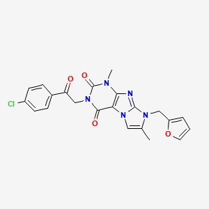 3-(2-(4-chlorophenyl)-2-oxoethyl)-8-(furan-2-ylmethyl)-1,7-dimethyl-1H-imidazo[2,1-f]purine-2,4(3H,8H)-dione