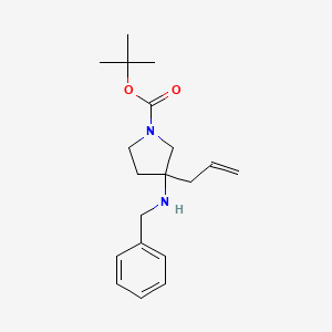 tert-Butyl 3-allyl-3-(benzylamino)pyrrolidine-1-carboxylate