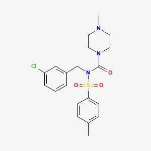 molecular formula C20H24ClN3O3S B2643858 N-(3-chlorobenzyl)-4-methyl-N-tosylpiperazine-1-carboxamide CAS No. 887197-01-5