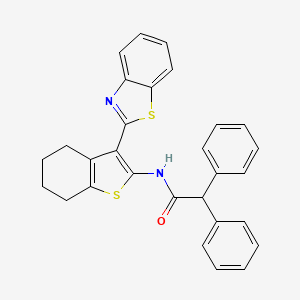 molecular formula C29H24N2OS2 B2643861 N-[3-(1,3-苯并噻唑-2-基)-4,5,6,7-四氢-1-苯并噻吩-2-基]-2,2-二苯基乙酰胺 CAS No. 476275-65-7