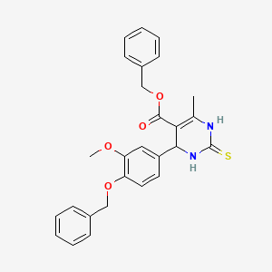 Benzyl 4-(4-(benzyloxy)-3-methoxyphenyl)-6-methyl-2-thioxo-1,2,3,4-tetrahydropyrimidine-5-carboxylate