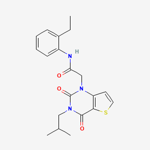 molecular formula C20H23N3O3S B2643877 N-(2-ethylphenyl)-2-[3-(2-methylpropyl)-2,4-dioxo-3,4-dihydrothieno[3,2-d]pyrimidin-1(2H)-yl]acetamide CAS No. 1261002-57-6