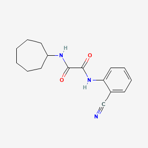 molecular formula C16H19N3O2 B2643878 N'-(2-cyanophenyl)-N-cycloheptyloxamide CAS No. 898355-86-7