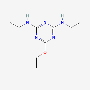 molecular formula C9H17N5O B2643885 6-ethoxy-2-N,4-N-diethyl-1,3,5-triazine-2,4-diamine CAS No. 30360-59-9