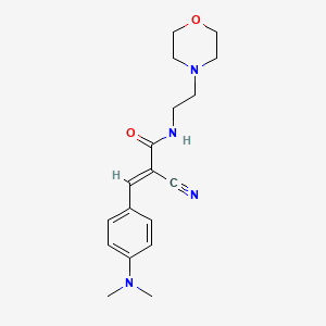 (2E)-2-cyano-3-[4-(dimethylamino)phenyl]-N-[2-(morpholin-4-yl)ethyl]prop-2-enamide