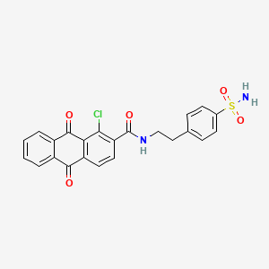 1-chloro-9,10-dioxo-N-[2-(4-sulfamoylphenyl)ethyl]anthracene-2-carboxamide
