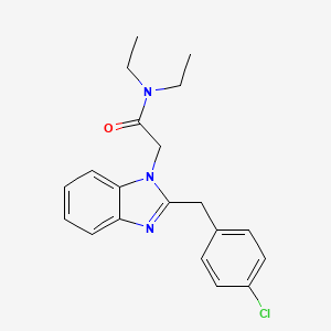 2-{2-[(4-chlorophenyl)methyl]-1H-1,3-benzodiazol-1-yl}-N,N-diethylacetamide