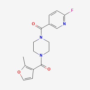 1-(6-Fluoropyridine-3-carbonyl)-4-(2-methylfuran-3-carbonyl)piperazine