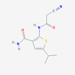 2-[(Cyanoacetyl)amino]-5-isopropylthiophene-3-carboxamide