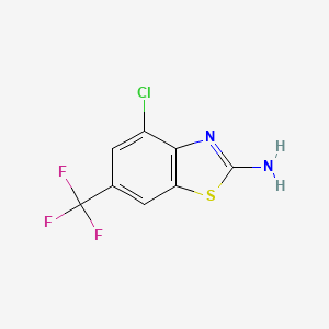molecular formula C8H4ClF3N2S B2643949 4-Chloro-6-(trifluoromethyl)benzo[d]thiazol-2-amine CAS No. 791595-83-0