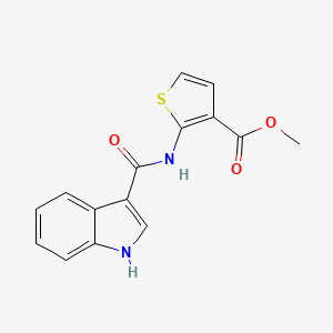 molecular formula C15H12N2O3S B2643951 methyl 2-(1H-indole-3-carboxamido)thiophene-3-carboxylate CAS No. 1171512-44-9