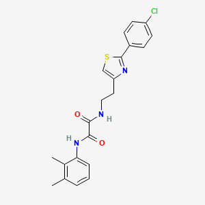 molecular formula C21H20ClN3O2S B2643966 N-{2-[2-(4-chlorophenyl)-1,3-thiazol-4-yl]ethyl}-N'-(2,3-dimethylphenyl)ethanediamide CAS No. 895782-76-0