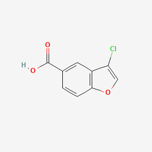 molecular formula C9H5ClO3 B2643970 3-Chlorobenzofuran-5-carboxylic acid CAS No. 1379278-90-6