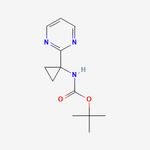 (1-Pyrimidin-2-yl-cyclopropyl)-carbamic acid tert-butyl ester