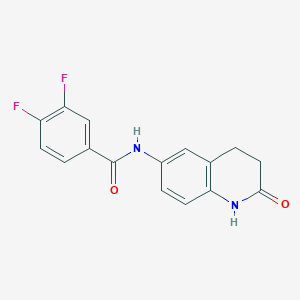 molecular formula C16H12F2N2O2 B2643975 3,4-difluoro-N-(2-oxo-1,2,3,4-tetrahydroquinolin-6-yl)benzamide CAS No. 922131-37-1