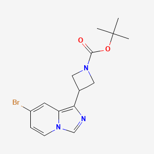 molecular formula C15H18BrN3O2 B2643978 Tert-butyl 3-(7-bromoimidazo[1,5-a]pyridin-1-yl)azetidine-1-carboxylate CAS No. 1273566-14-5