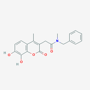 molecular formula C20H19NO5 B264398 N-benzyl-2-(7,8-dihydroxy-4-methyl-2-oxo-2H-chromen-3-yl)-N-methylacetamide 
