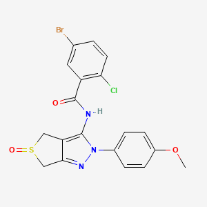 B2643980 5-bromo-2-chloro-N-(2-(4-methoxyphenyl)-5-oxido-4,6-dihydro-2H-thieno[3,4-c]pyrazol-3-yl)benzamide CAS No. 958984-51-5