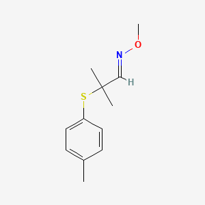 2-methyl-2-[(4-methylphenyl)sulfanyl]propanal O-methyloxime