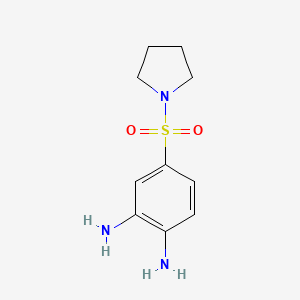 molecular formula C10H15N3O2S B2643996 4-(Pyrrolidin-1-ylsulfonyl)benzene-1,2-diamine CAS No. 1330751-23-9