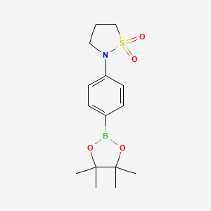 molecular formula C15H22BNO4S B2644000 4-(1,1-Dioxido-2-isothiazolidinyl)phenylboronic Acid Pinacol Ester CAS No. 756520-72-6