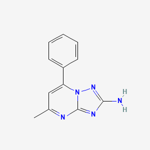 molecular formula C12H11N5 B2644009 5-Methyl-7-phenyl[1,2,4]triazolo[1,5-a]pyrimidin-2-amine CAS No. 72966-19-9