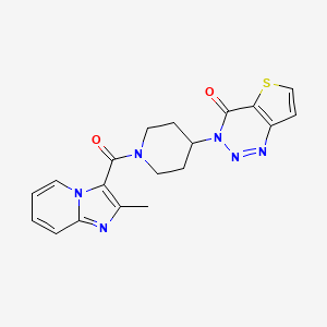molecular formula C19H18N6O2S B2644040 3-(1-(2-methylimidazo[1,2-a]pyridine-3-carbonyl)piperidin-4-yl)thieno[3,2-d][1,2,3]triazin-4(3H)-one CAS No. 2034297-99-7