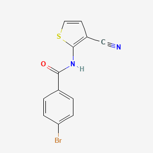 molecular formula C12H7BrN2OS B2644052 4-bromo-N-(3-cyanothiophen-2-yl)benzamide CAS No. 865545-75-1