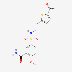 5-(N-(2-(5-acetylthiophen-2-yl)ethyl)sulfamoyl)-2-methoxybenzamide