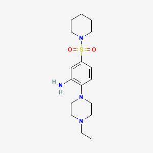 molecular formula C17H28N4O2S B2644067 2-(4-Ethylpiperazin-1-yl)-5-(piperidine-1-sulfonyl)aniline CAS No. 793716-19-5