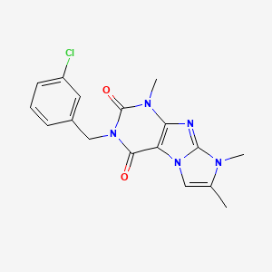3-(3-chlorobenzyl)-1,7,8-trimethyl-1H-imidazo[2,1-f]purine-2,4(3H,8H)-dione