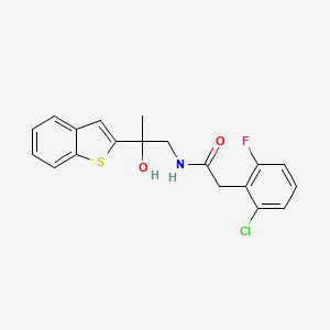 molecular formula C19H17ClFNO2S B2644080 N-(2-(benzo[b]thiophen-2-yl)-2-hydroxypropyl)-2-(2-chloro-6-fluorophenyl)acetamide CAS No. 2034242-73-2