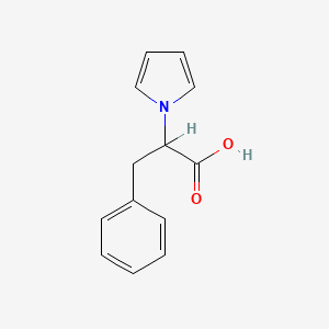 molecular formula C13H13NO2 B2644081 3-phenyl-2-(1H-pyrrol-1-yl)propanoic acid CAS No. 46687-57-4