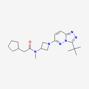 N-(1-{3-tert-butyl-[1,2,4]triazolo[4,3-b]pyridazin-6-yl}azetidin-3-yl)-2-cyclopentyl-N-methylacetamide