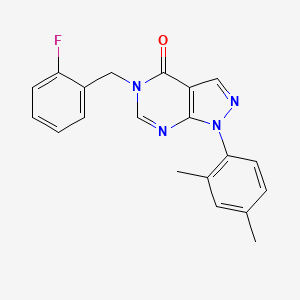 1-(2,4-Dimethylphenyl)-5-[(2-fluorophenyl)methyl]pyrazolo[3,4-d]pyrimidin-4-one