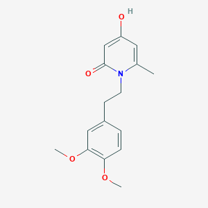 molecular formula C16H19NO4 B2644095 1-(3,4-dimethoxyphenethyl)-4-hydroxy-6-methylpyridin-2(1H)-one CAS No. 712295-79-9