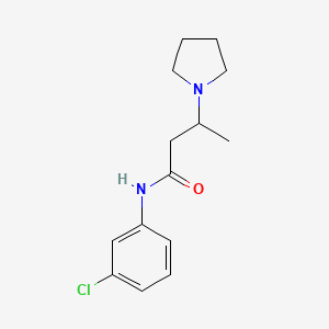 N-(3-chlorophenyl)-3-(1-pyrrolidinyl)butanamide
