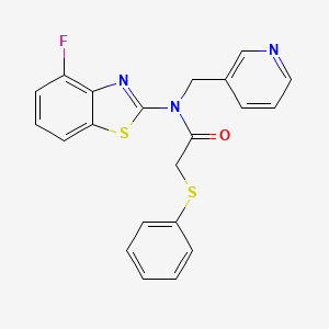 N-(4-fluorobenzo[d]thiazol-2-yl)-2-(phenylthio)-N-(pyridin-3-ylmethyl)acetamide