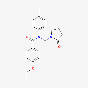 4-ethoxy-N-(4-methylphenyl)-N-[(2-oxopyrrolidin-1-yl)methyl]benzamide