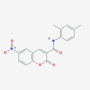 molecular formula C18H14N2O5 B2644110 6-硝基-N-(2,4-二甲苯基)-2-氧代-2H-色烯-3-甲酰胺 CAS No. 325779-97-3
