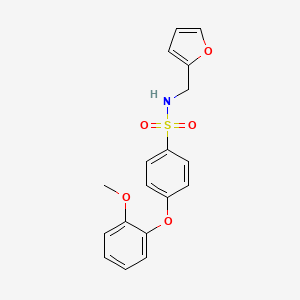molecular formula C18H17NO5S B2644113 N-(呋喃-2-基甲基)-4-(2-甲氧基苯氧基)苯磺酰胺 CAS No. 606945-13-5