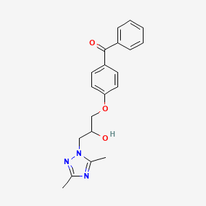 molecular formula C20H21N3O3 B2644116 1-(4-benzoylphenoxy)-3-(3,5-dimethyl-1H-1,2,4-triazol-1-yl)propan-2-ol CAS No. 701932-43-6