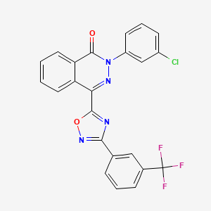 2-(3-chlorophenyl)-4-{3-[3-(trifluoromethyl)phenyl]-1,2,4-oxadiazol-5-yl}phthalazin-1(2H)-one