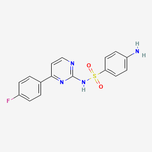 molecular formula C16H13FN4O2S B2644121 4-amino-N-[4-(4-fluorophenyl)-2-pyrimidinyl]benzenesulfonamide CAS No. 691858-18-1