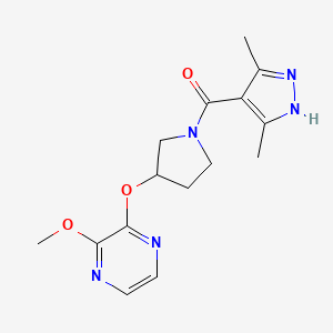 (3,5-dimethyl-1H-pyrazol-4-yl)(3-((3-methoxypyrazin-2-yl)oxy)pyrrolidin-1-yl)methanone