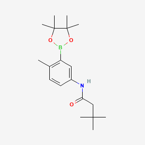 3,3-dimethyl-N-(4-methyl-3-(4,4,5,5-tetramethyl-1,3,2-dioxaborolan-2-yl)phenyl)butanamide